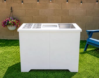 Foldable Bar Cart — Portable Drink Station & Vendor Table, Multi-Use for Weddings, Markets and Events
