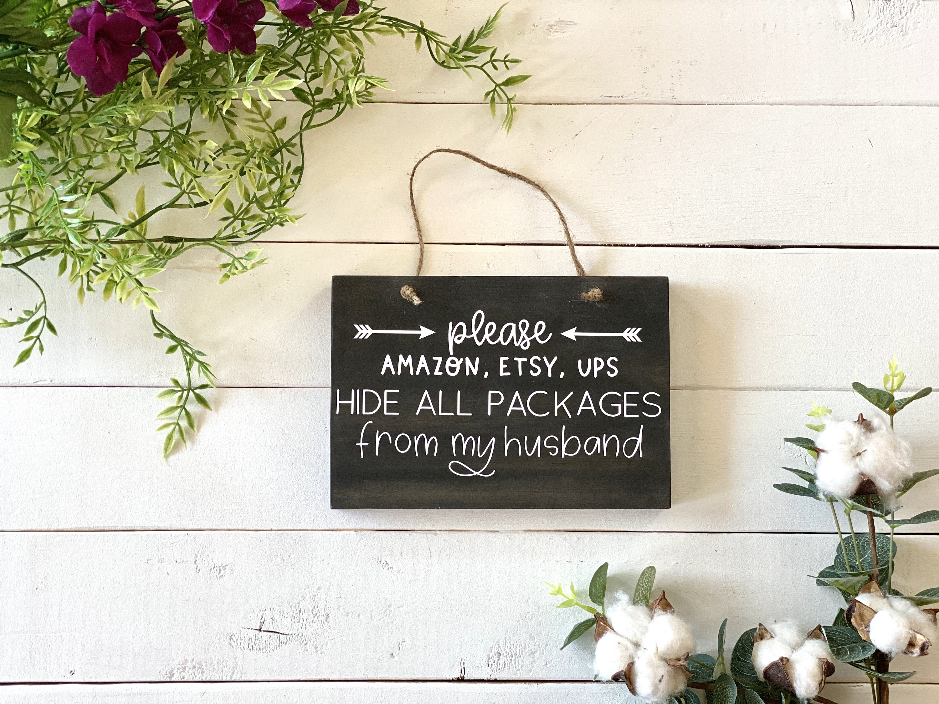 Hide Packages Front Door Sign Front Porch Decor Hanging Etsy