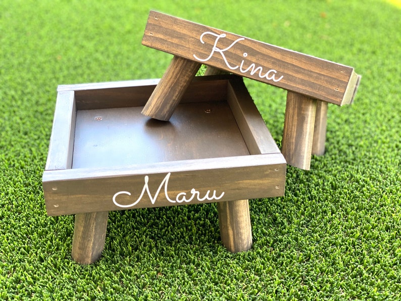 Personalized Dog Bowl Holders Dog Bowl Trays Wood Tray Wood Etsy