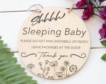Sweet Dreams Only - No Soliciting Sign for Baby Sleeping Door Hanger for New Moms,  Baby Nursery Door Sign, Baby Shower Gift, New Baby Gift