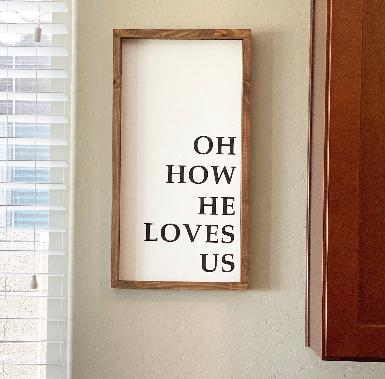 Large Wood Sign Framed Sign Christian Sign Wall Decor Home Etsy