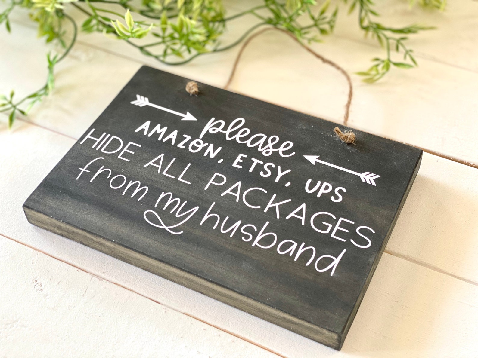 Hide Packages Front Door Sign Front Porch Decor Hanging Etsy