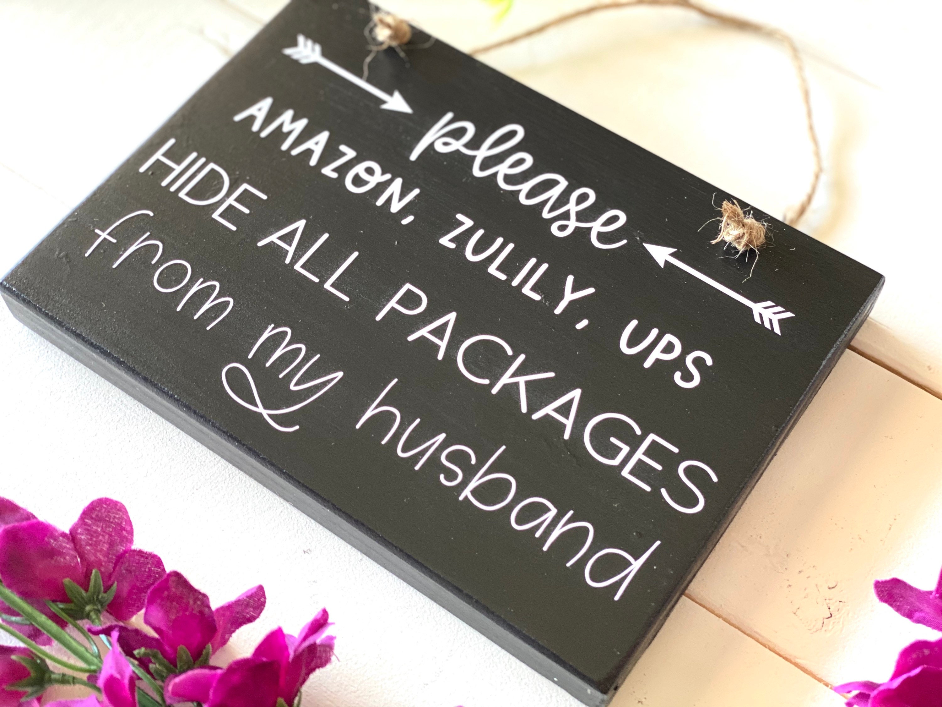 Hide Packages Front Door Sign Front Porch Decor Hanging Etsy