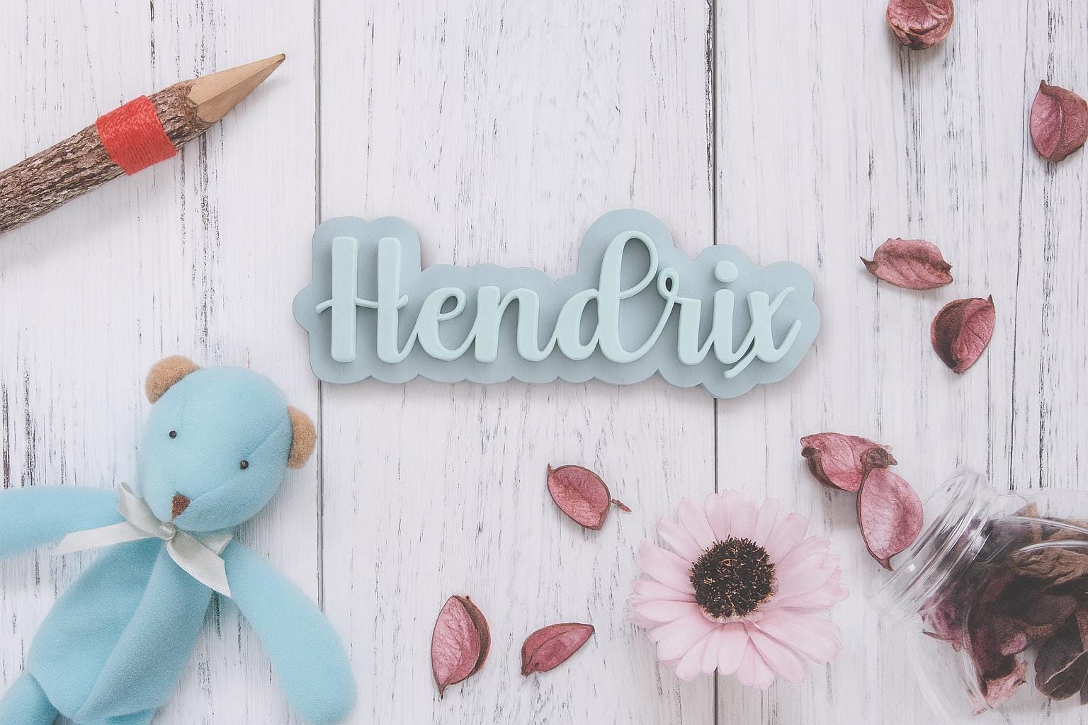 Personalized and Customizable Script Name Sign for Nursery, Bedroom ...