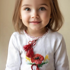 Baby Girl Christening red white Dress newborn new mom gift Ukrainian Baptism set Ukraine Baby Girl Christening Vyshyvanka flower Dress