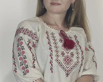 Ukrainische Stickerei Leinen Vyshyvanka große Größe Frau Traditionelle Frauen bestickte Bluse Ukraine Verkäufer sorochka nationale Kleidung
