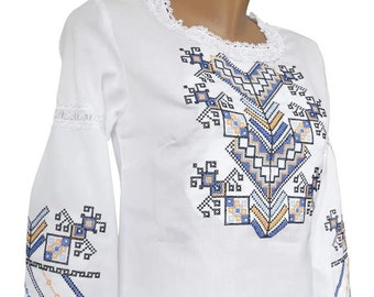 Ukrainian embroidery white Vyshyvanka Traditional women's embroidered cotton blouse tree of life Ukraine seller sorochka national clothes