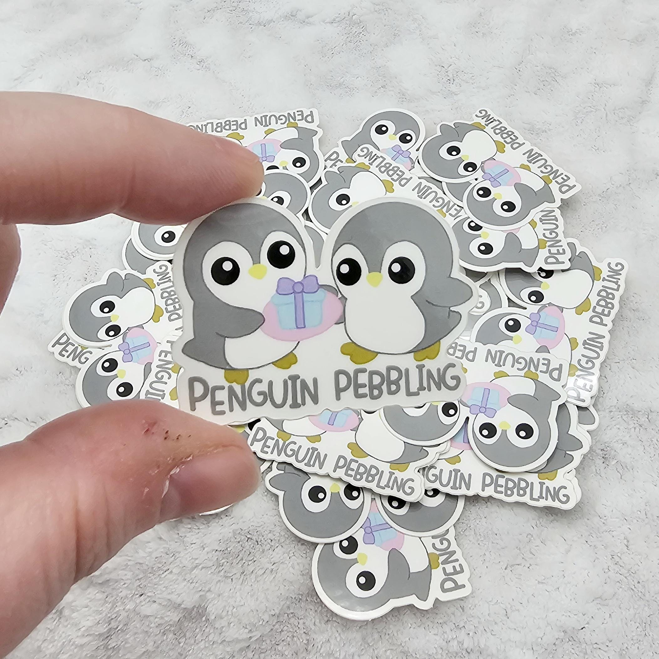 Penguin Pebbling Penguins Mini Sticker - 1.75 Inch - Neurodivergent Love Languages - Etsy