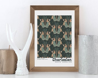 Charleston, SC 18x24in Forest Green Prints, SC Artwork, South Carolina print, Charleston, SC Beach Art Print Wall Art, Housewarming Gift