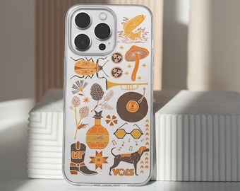 Estuche transparente para iPhone 14 con ilustración de Tennessee, estuche para teléfono de Knoxville, Tennessee, estuche para teléfono de la Universidad de Knoxville, regalos de Tennessee