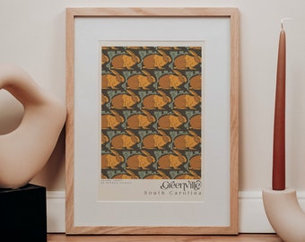 Swamp Rabbit Greenville SC Artwork, South Carolina print, Upstate SC Swamp Rabbit Art, Retro Wall Art, Housewarming Gift, Abstract Art Poste