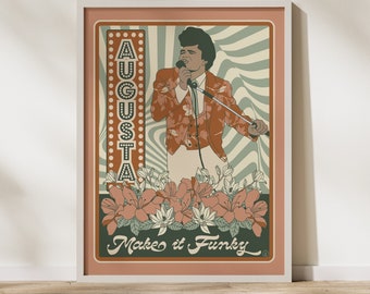 11X14in Augusta Georgia James Brown Artwork, Make it Funky, Augusta, GA Poster Print