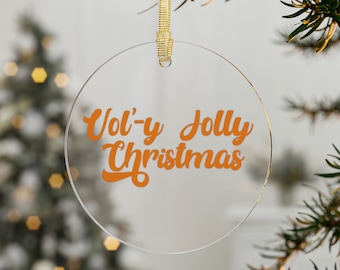 Décorations plates en acrylique pour vol, Université du Tennessee, vol. Université du Tennessee, décorations de Noël vol., cadeaux de Noël universitaire