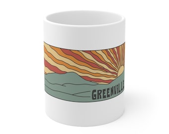 Greenville, SC Gifts, South Carolina Ceramic Mug 11oz , Greenville Drinkware, GVL SC Hometown Gifts, Housewarming Gift