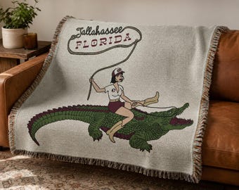 Tallahassee, FL | Florida State University Woven Blanket | FSU Cotton Throw