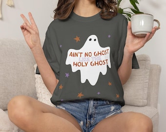 Camiseta "No hay fantasma como el Espíritu Santo" / Camiseta cristiana de Halloween / Camiseta divertida de otoño con temática religiosa / Camiseta cristiana del fantasma