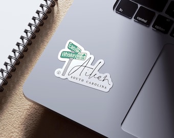 Pegatinas de Aiken, Carolina del Sur, Regalos de Aiken, Carolina del Sur, Pegatinas para portátil de Aiken, Regalos de su ciudad natal de Carolina del Sur, Regalo de inauguración de la casa, Pegatinas de arte abstracto