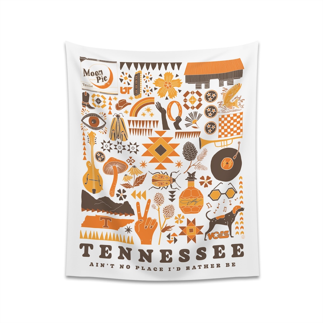 Printed Wall Tapestry Knoxville TN Artwork UT Wall Art Etsy