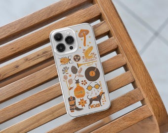 Tennessee IPhone 15 Illustrated Clear Flexi Phone Case, Knoxville Tennessee Phone Case, University of Knoxville Phone Case