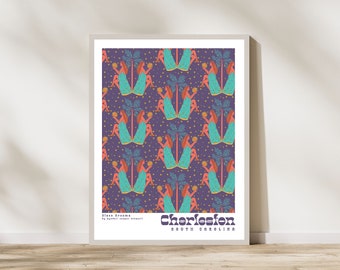 Charleston, SC 18x24in Artwork, South Carolina print, Charleston, SC Art Print Wall Art, Housewarming Gift, Art Poster, Wedding Gift