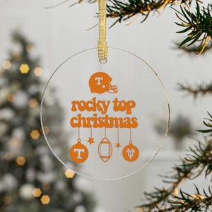 Rocky Top Christmas Acrylic Flat Ornaments, Tennessee Gifts, Rocky Top Christmas Ornaments, Christmas Gifts