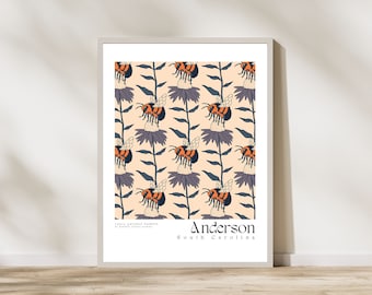 Anderson, SC 18 x 24 in Obra de arte, impresión de Carolina del Sur, impresión artística de Anderson, SC, arte de pared, regalo de inauguración de la casa, póster de arte, regalo de boda