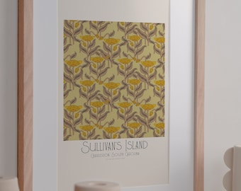 Sullivan's Island, oeuvre d'art SC, impression de Caroline du Sud, Charleston, art de plage de Sullivan's Island SC, impression, art mural rétro, cadeau de pendaison de crémaillère