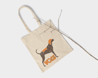 Tennessee Vols Canvas Tote Bag, University of Tennessee Gifts, Mountain Art, Local Art, Retro Art, Tote Bag Illustrated, Abstract Art
