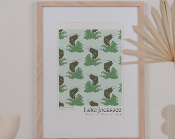 Obra de arte de 18 x 24 pulgadas del lago Jocassee, Carolina del Sur, impresión de Carolina del Sur, arte de pared con impresión del lago Jocassee, Carolina del Sur, regalo de inauguración de la casa, póster de arte