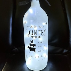 Lighted Wine Bottle-Farmhouse Collection