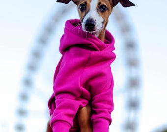 Magenta Dog Hoodie: Handmade Fleece-Lined Pet Sweater, Aussie Made