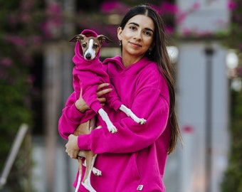 Dragonfruit | Pink Matching Dog and Owner Hoodies | Magenta Matching Dog and Owner Sweaters | Gift for Dog Lovers