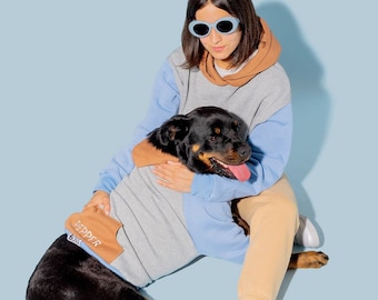 Daydreamer Colorblock Matching Dog and Owner Hoodies | Multicolor Primary Matching Dog and Owner Sweaters