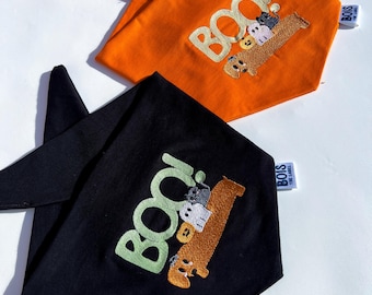 Embroidered Halloween Dog Bandana | Spooky Pet Scarf