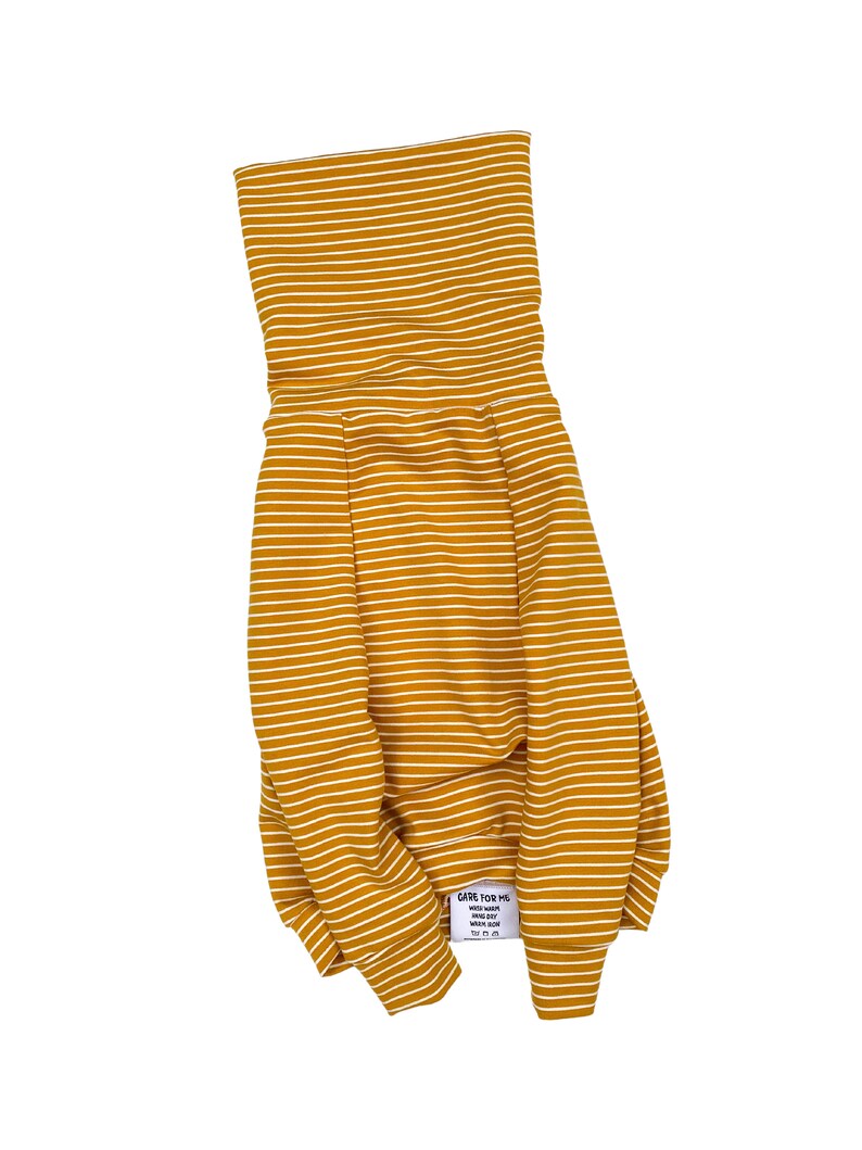 Mustard Stripe Terry Turtleneck Large Dog Sweater Yellow Pet Jumper Ethical Dog Sweater image 5