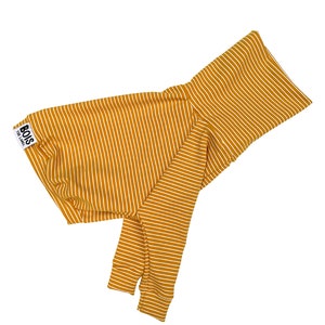 Mustard Stripe Terry Turtleneck Large Dog Sweater Yellow Pet Jumper Ethical Dog Sweater image 3