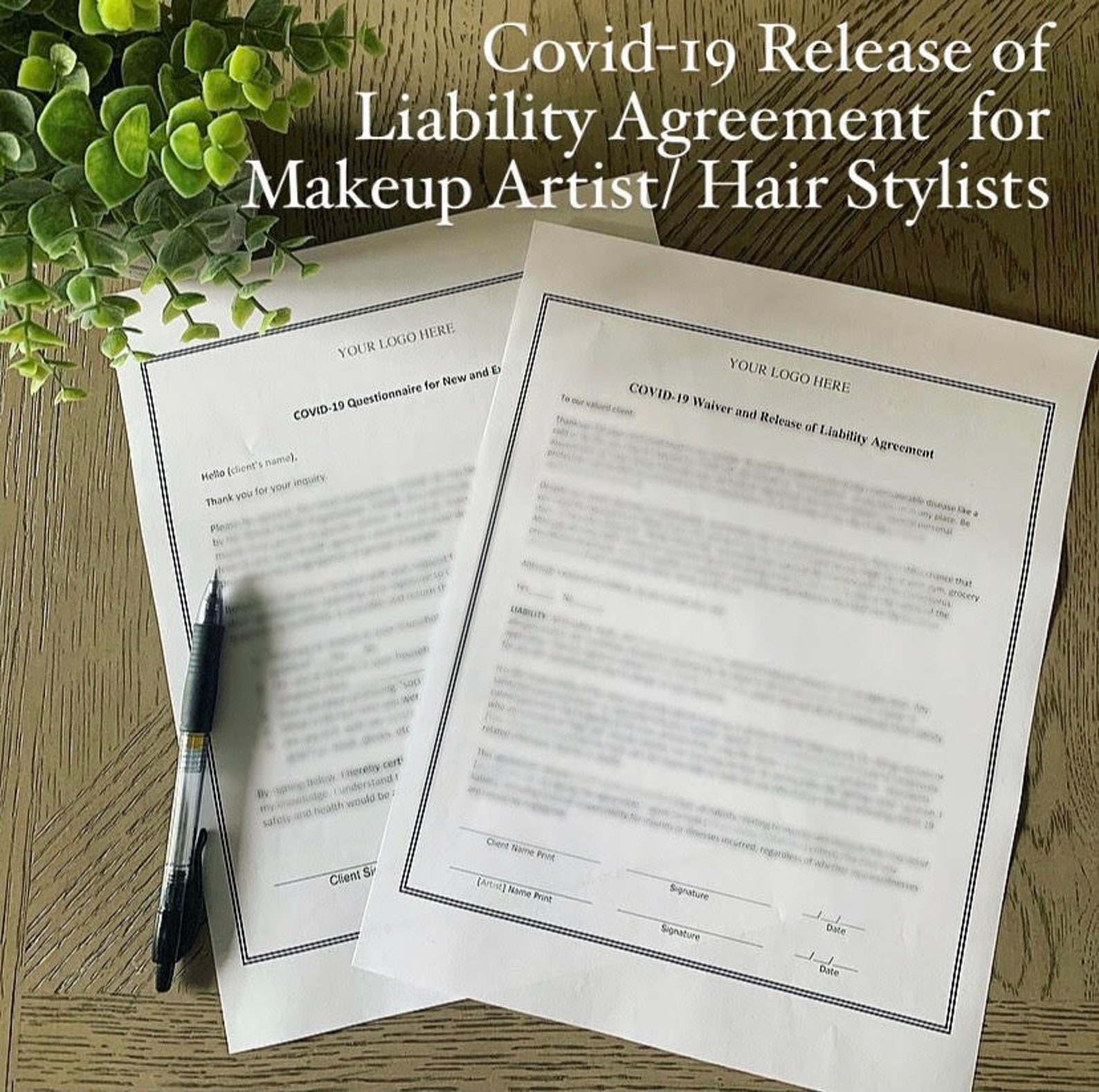 Waiver &amp; Release of Liability Agreement for Makeup | Etsy
