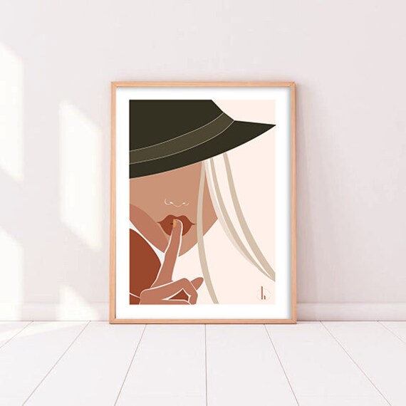 Affiche Illustration Femme - Poster Déco Art Format A4 ou A3