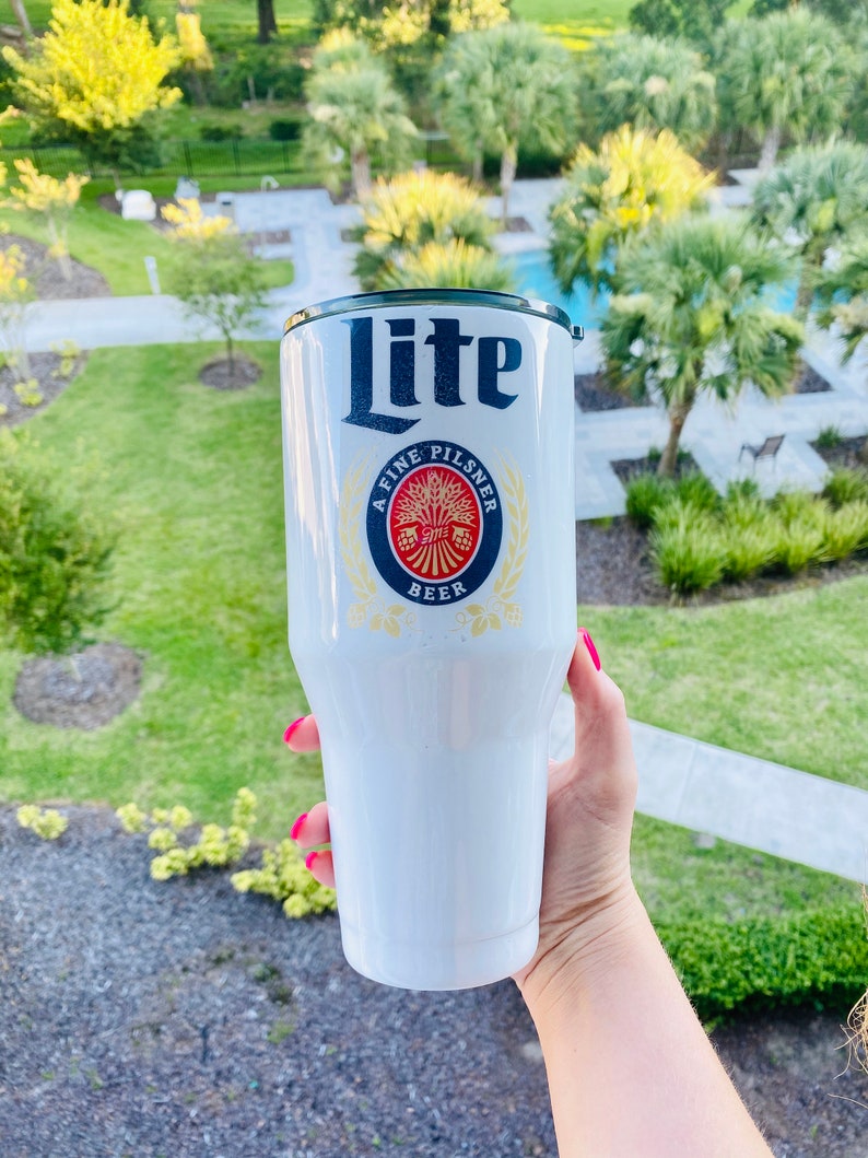 Miller Lite Tumbler Etsy