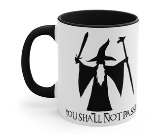 Gandalf Mug: Lord of the Rings Ceramic Coffee Mug
