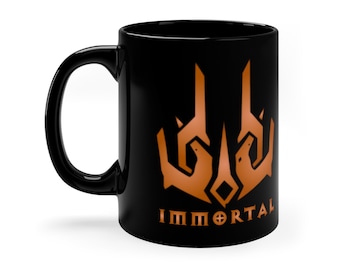 Taza de Diablo Inmortal: Regalo para gamers, cerámica negra