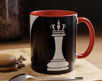 Yin Yang Chess Mug: Black and White Ceramic Coffee Cup