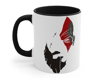God of War Kratos Mug: Two-Tone Ceramic Gamer Gift