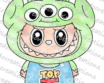 Alien Labubu png
