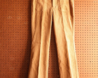 Vintage Retro Deadstock Brown Corduroy Front Pockets ( 32W - 30L )