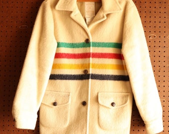 RARE Vintage 50’s Hudson Bay Blanket Jacket Fully Lined ( S - M )