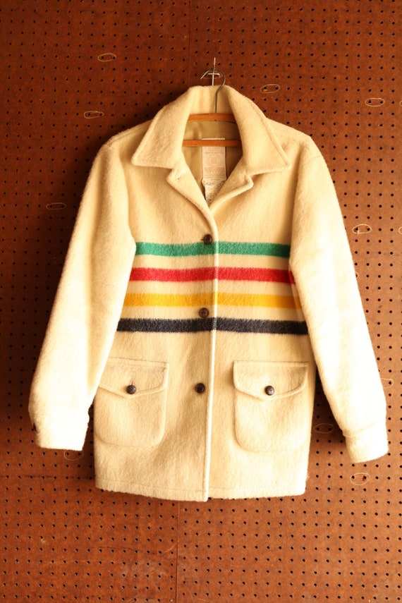 RARE Vintage 50’s Hudson Bay Blanket Jacket Fully 
