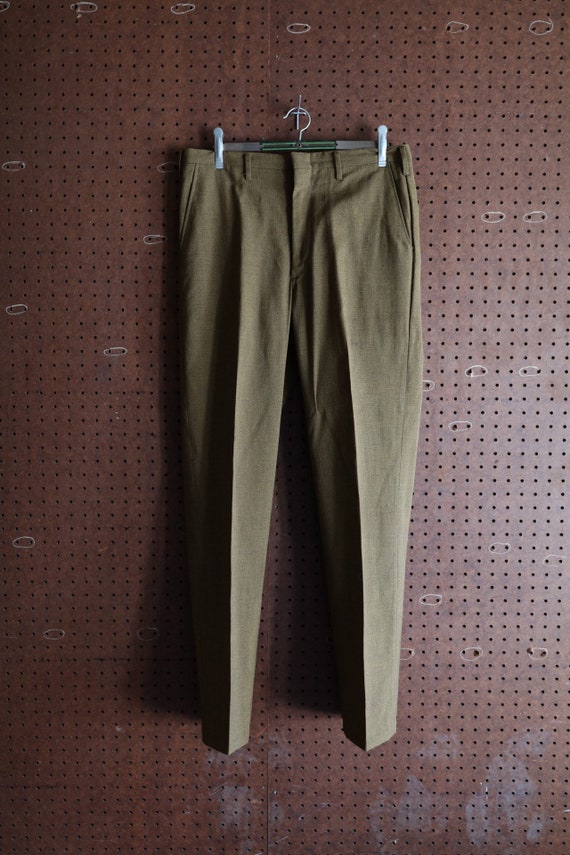 Deadstock Vintage Green Hollywood Gabardine Pants