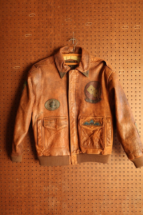 Vintage Custom Made Distressed Adler Bomber Jacket