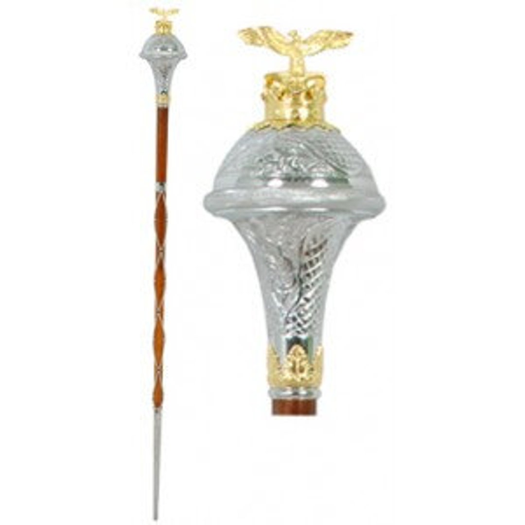 Drum Major MACE/STAVE EMBOSSED Head Mace Stick Band Mace Etsy